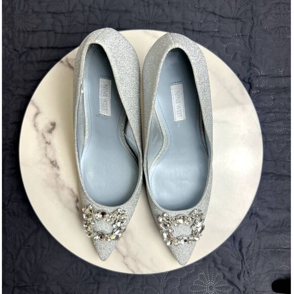 Nine West Shoes - NINE WEST Women's Fana 3 Bridal Pointy Toe Embellished Dress Pumps SZ 8.5:NWOT